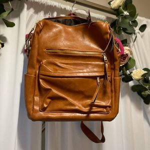 95 - Modern Chic - Backpack/Pocket Book - Brown